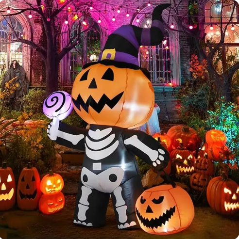 Pumpkin Head Halloween Decor