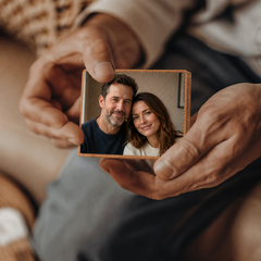 Personalized Photo Leather Wallet — I Was Wrong Apology Gift for Husband or Boyfriend