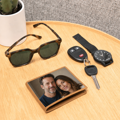 Personalized Photo Leather Wallet — I Was Wrong Apology Gift for Husband or Boyfriend